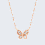 K18 0.11ct ダイヤバタフライペンダント