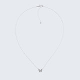 K18 0.11ct ダイヤバタフライペンダント