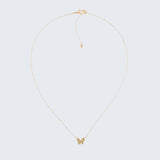 K18 0.11ct ダイヤバタフライペンダント